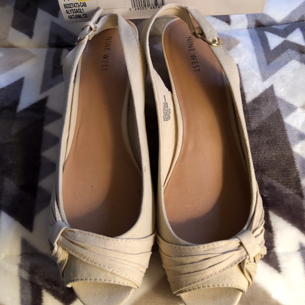 Nine West wedge sandals, new, never worn